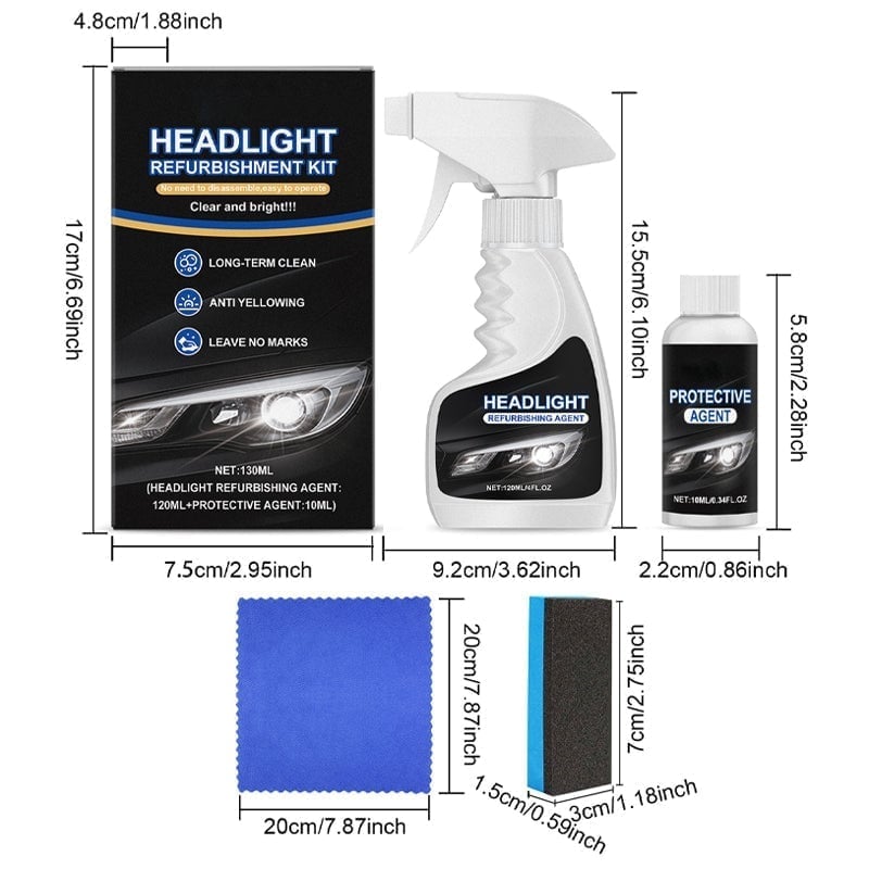 🚗 Bring Back Like-New Headlights 🔆 Professional Headlight Restoration Kit