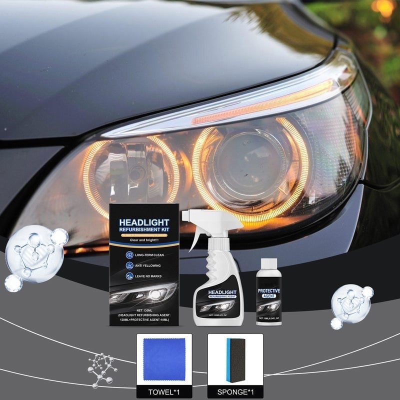 🚗 Bring Back Like-New Headlights 🔆 Professional Headlight Restoration Kit