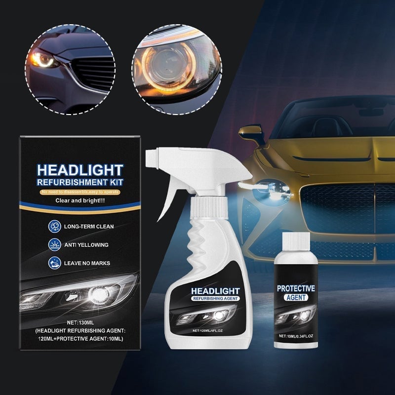 🚗 Bring Back Like-New Headlights 🔆 Professional Headlight Restoration Kit