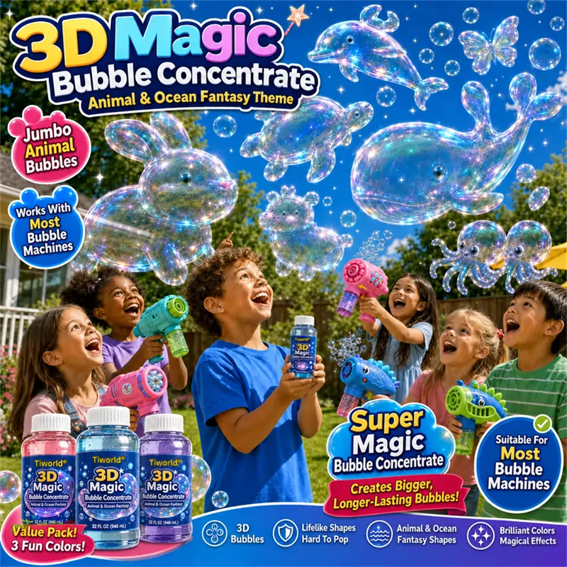Tiword® ✨ Turn Ordinary Bubbles Into A 3D Fantasy World | 🐬🐯 Animal & Ocean Theme