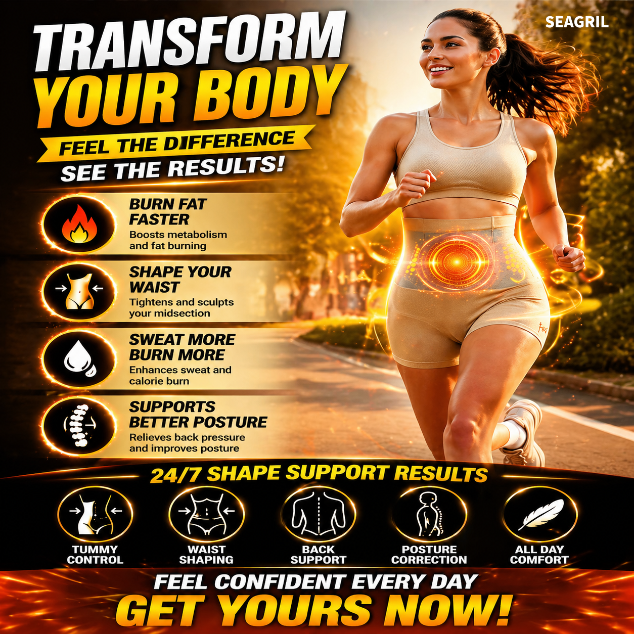 🔥𝐎𝐟𝐟𝐢𝐜𝐢𝐚𝐥 𝐁𝐫𝐚𝐧𝐝 𝐒𝐭𝐨𝐫𝐞 | SEAGRIL® Moringa & Berberine 4-In-1 Micro-Particle Sculpting & Fat-Burn Shorts🏆