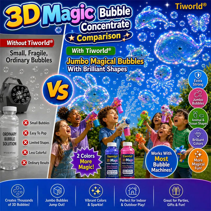 Tiword® ✨ Turn Ordinary Bubbles Into A 3D Fantasy World | 🐬🐯 Animal & Ocean Theme