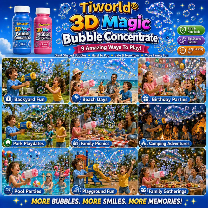 Tiword® ✨ Turn Ordinary Bubbles Into A 3D Fantasy World | 🐬🐯 Animal & Ocean Theme