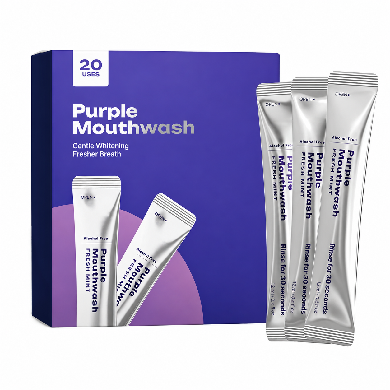 💜 Purple Whitening Mouthwash | Brighter Smile in Just 30 Seconds