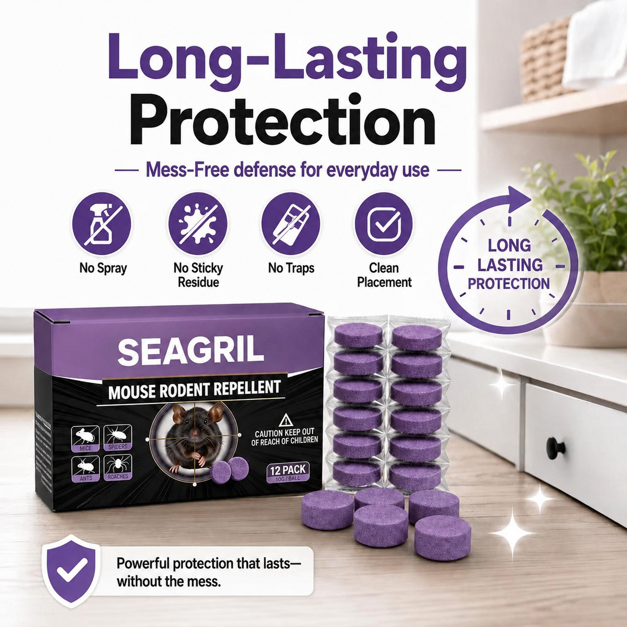 12-Pack Rodent Repellent Balls, Natural Pest Control🐭