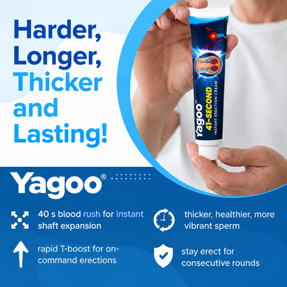 Yagoo™ 41-Second Instant Erection Cream – Feel it work in 41 sec, rock-hard results, fast-acting & powerful. 🚀