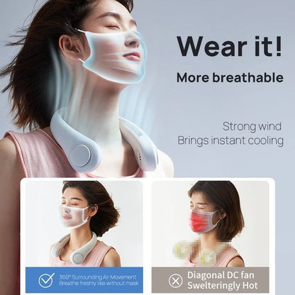 🔥 55% OFF 🍃Portable Neck Fan – Hands-Free Cooling for Hot Summer Days
