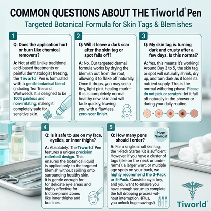 ⭐FDA Registered Facility | Tiworld® 7-Day Skin Tag & Spot Eraser Painless & Scar-Free Advanced Imperfection Removal Rollerball Pen