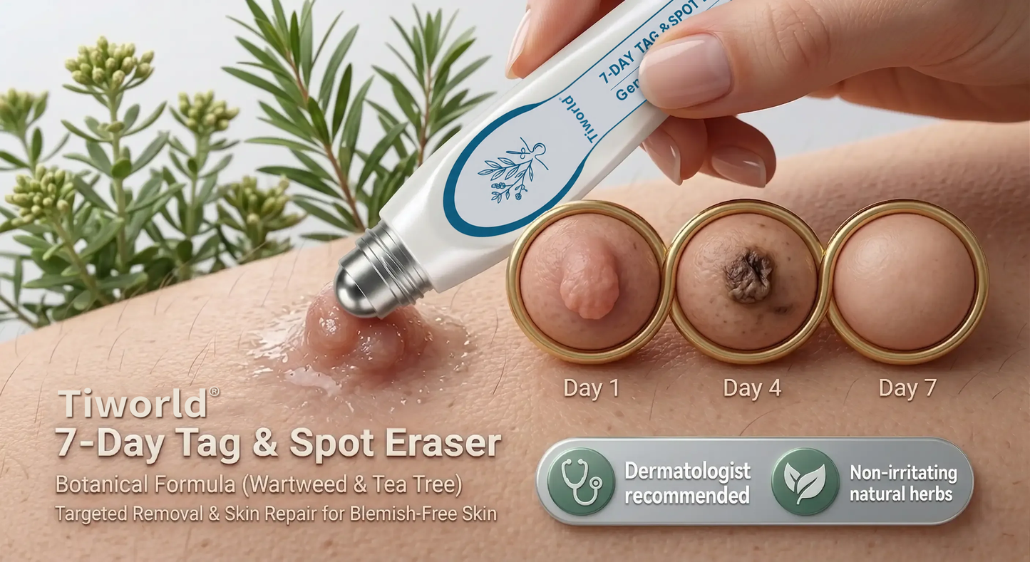 ⭐FDA Registered Facility | Tiworld® 7-Day Skin Tag & Spot Eraser Painless & Scar-Free Advanced Imperfection Removal Rollerball Pen